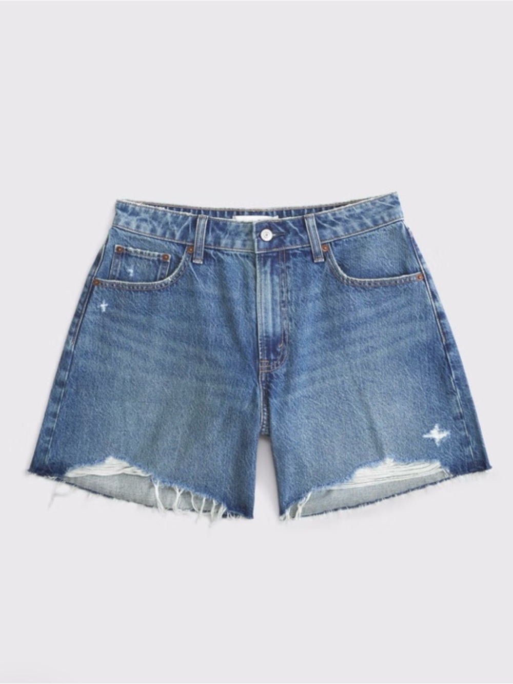 Abercrombie Curve Love High Rise Loose Short - Medium Wash